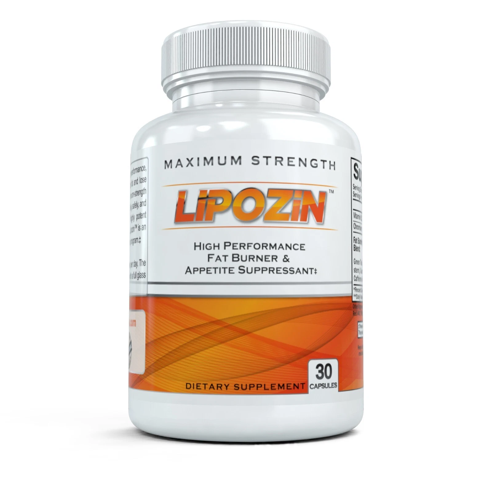 Lipozin Hardcore Thermogenic Belly Fat Burner & Appetite Suppressant, 30 Caps