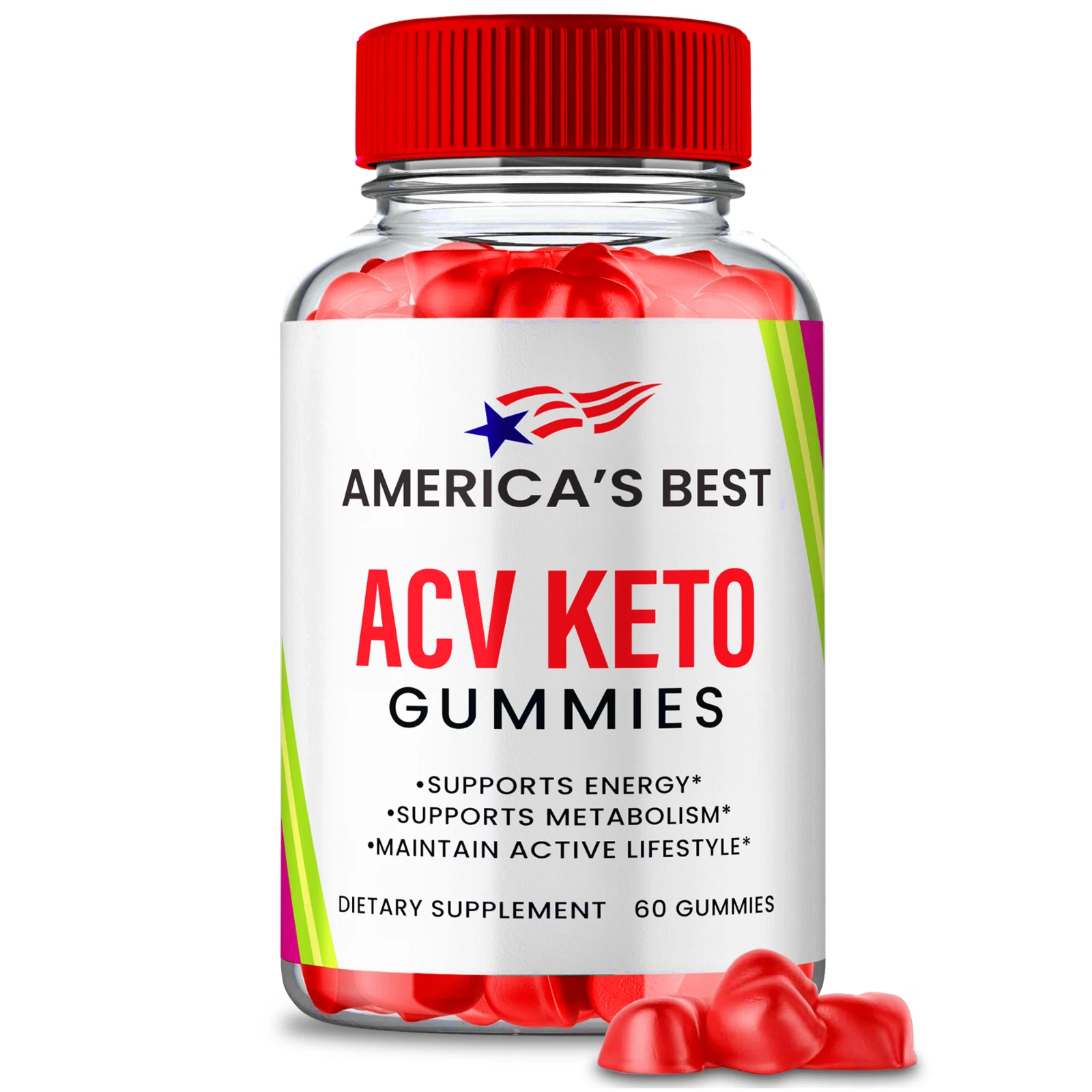 America's Best ACV Keto Gummies for Advanced Weight Loss & Fat Burning 60ct