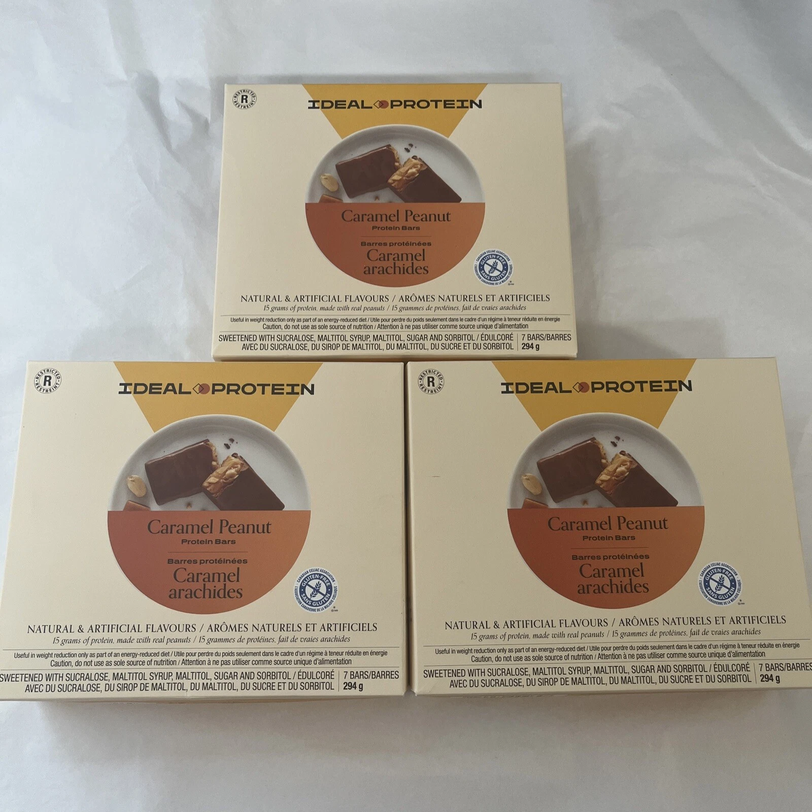 3 boxes Ideal Protein Caramel Peanut bars BB 12/31/25 FREE Ship