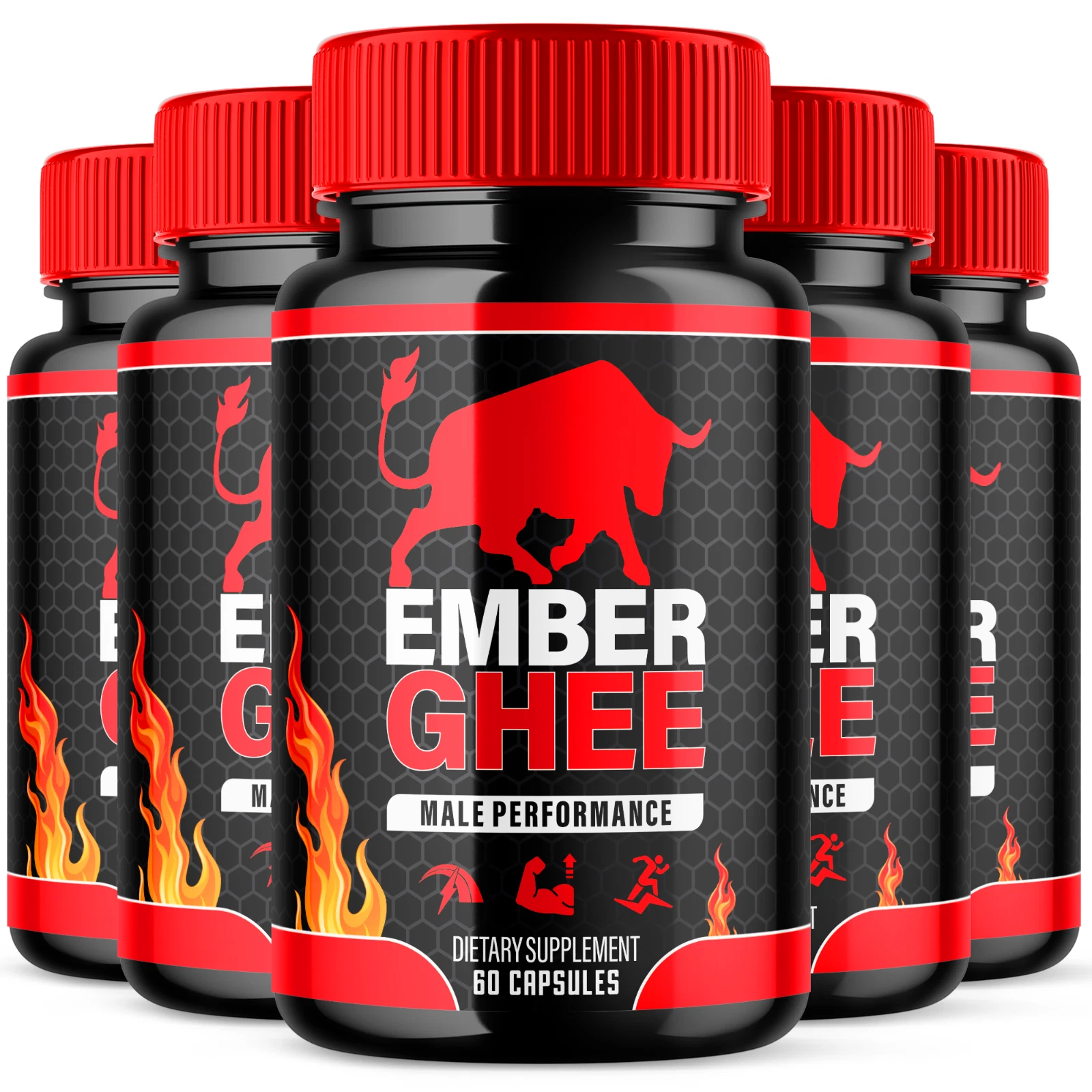Ember Ghee Male Support Vitamin Maximum Strength Supplement for Men 300 Capsules