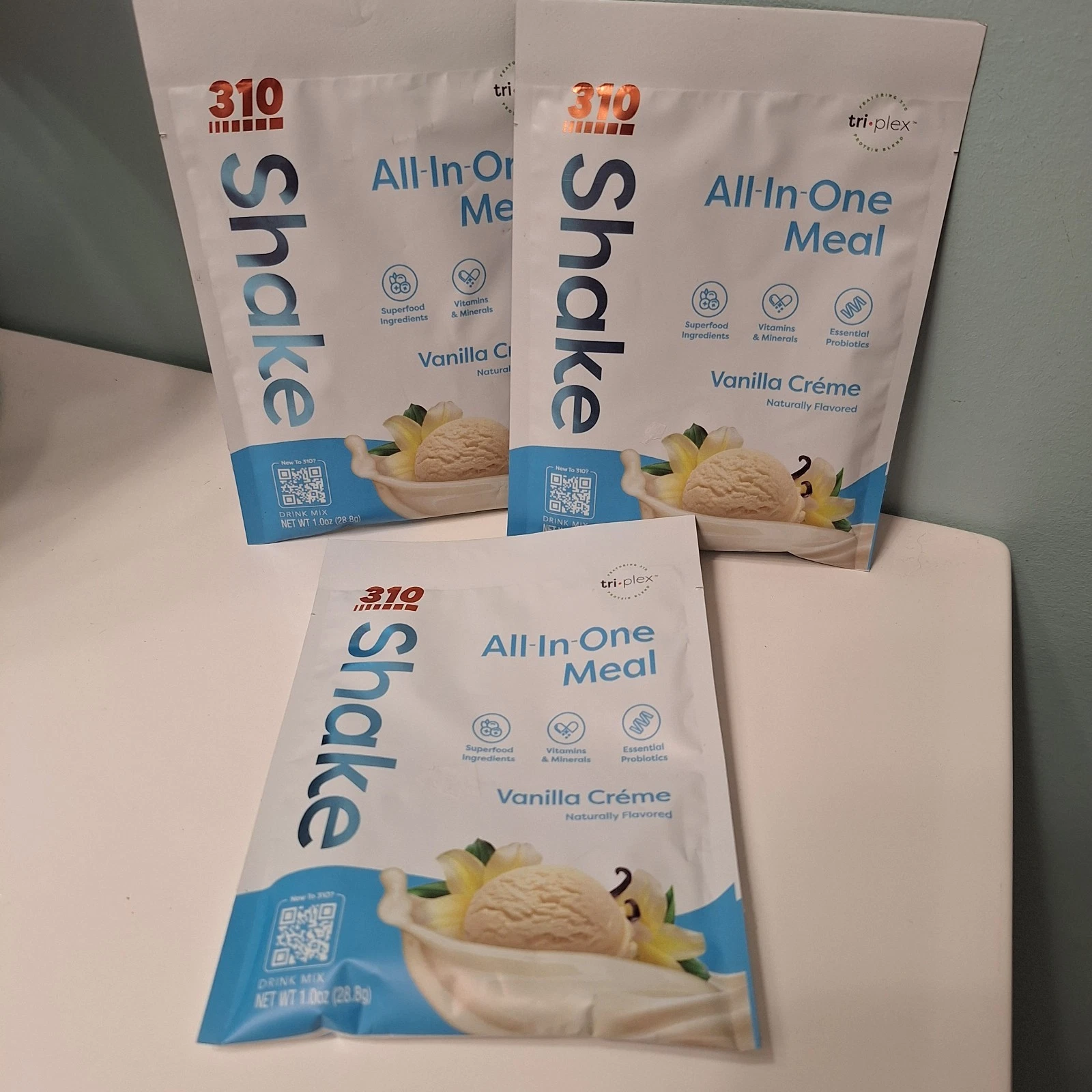310 NUTRITION 3 x VANILLA CREME ALL-IN-ONE MEAL SHAKES (EXP 07/2025) Packets