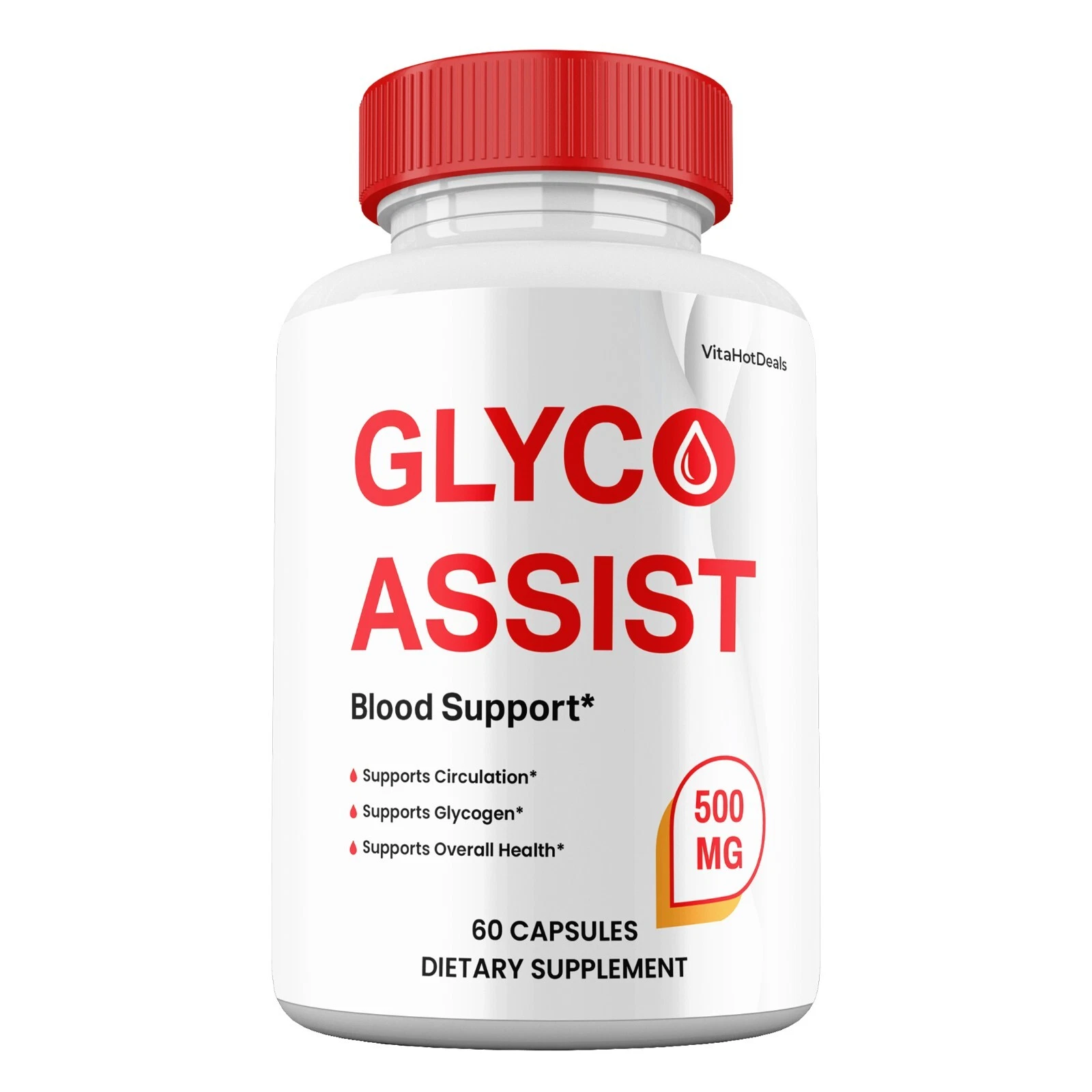 Glyco Assist Capsules, Glyco Supplement Max Strength, GlycoAssist Pills (1 Pack)