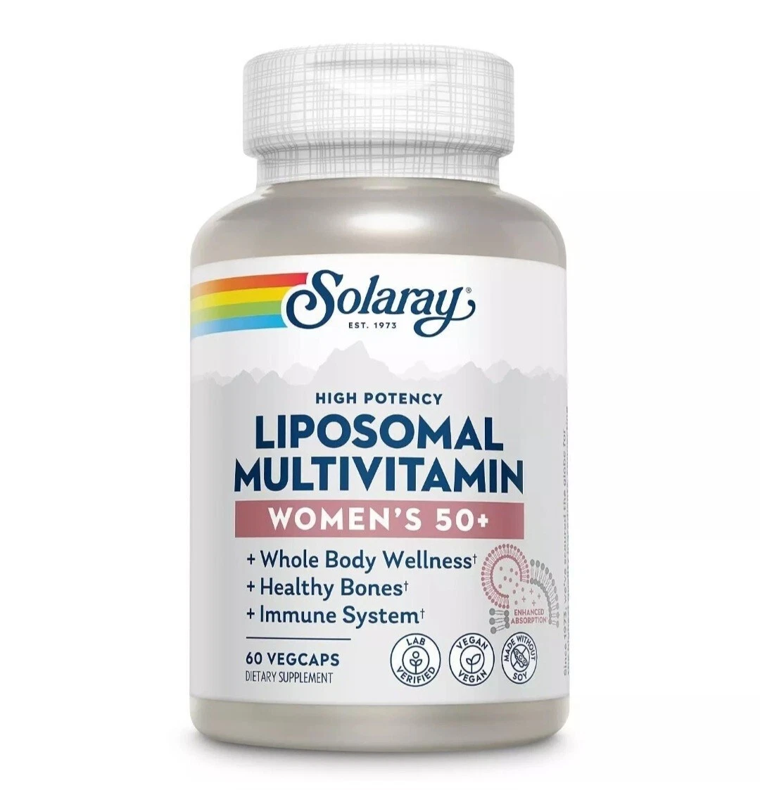 SOLARAY Liposomal Multivitamin for Women 50 Plus Enhanced Absorption Vegan 60ct