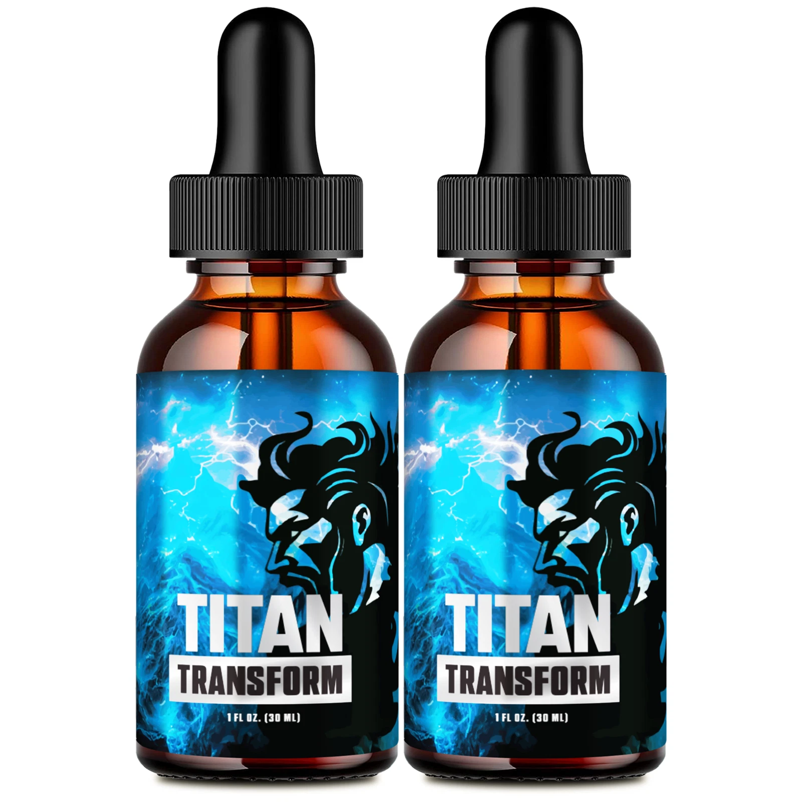 (2 Pack) Titan Transform Drops for Men, Prostate Health Supplements Liquid Drops