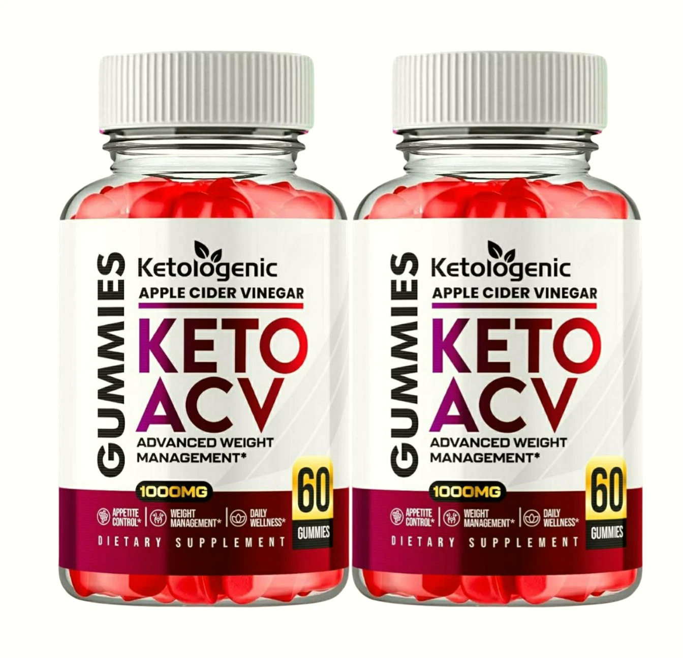 2-Pack Ketologenic ACV Gummies, Ketologenic Gummies For Weight Loss -120 Gummies