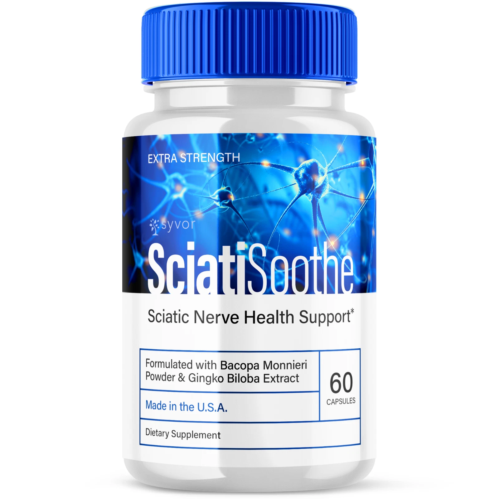 (1 Pack) Sciatisoothe, Brain Health & Cognitive Support Supplement 60 Capsules