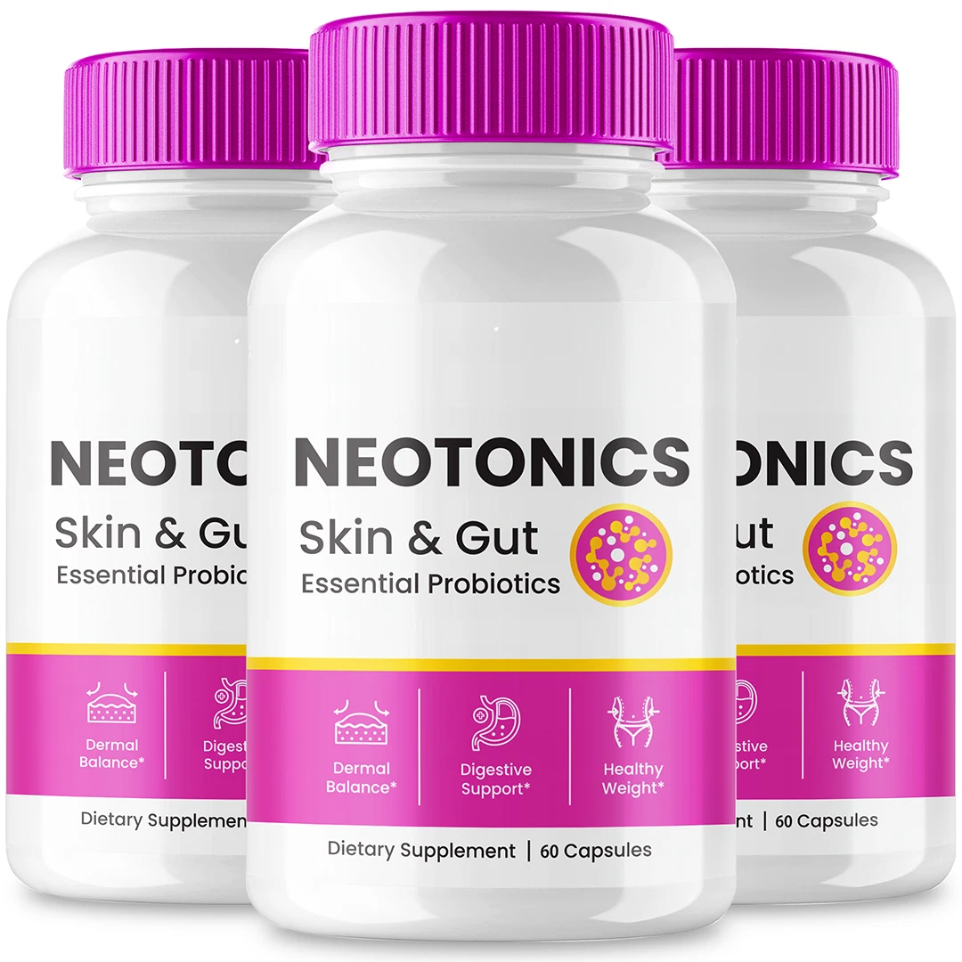 (3 Pack) Neotonics, Neotonics Skin & Gut, Neotonics Probiotics (180 Capsules)