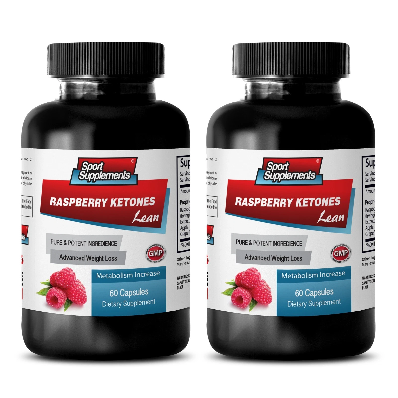 Raspberry Ketones Lean 1200mg - Weight Loss w/ Mango Extract Pills 2B