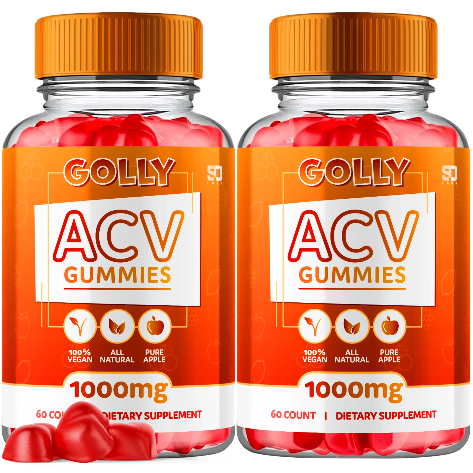 (2 Pack) Golly ACV, Golly ACV Keto Weight Loss & Fat Burn Gummies (120 Gummies)