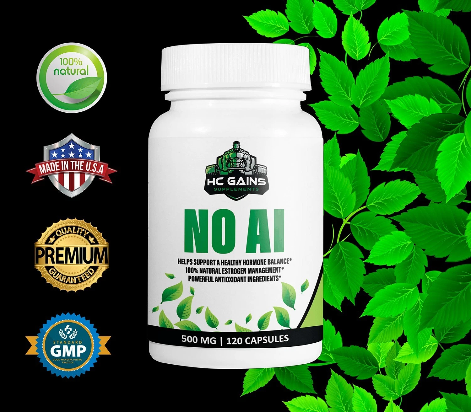 No AI Estrogen Management Supplement for Men on TRT - 100% Natural