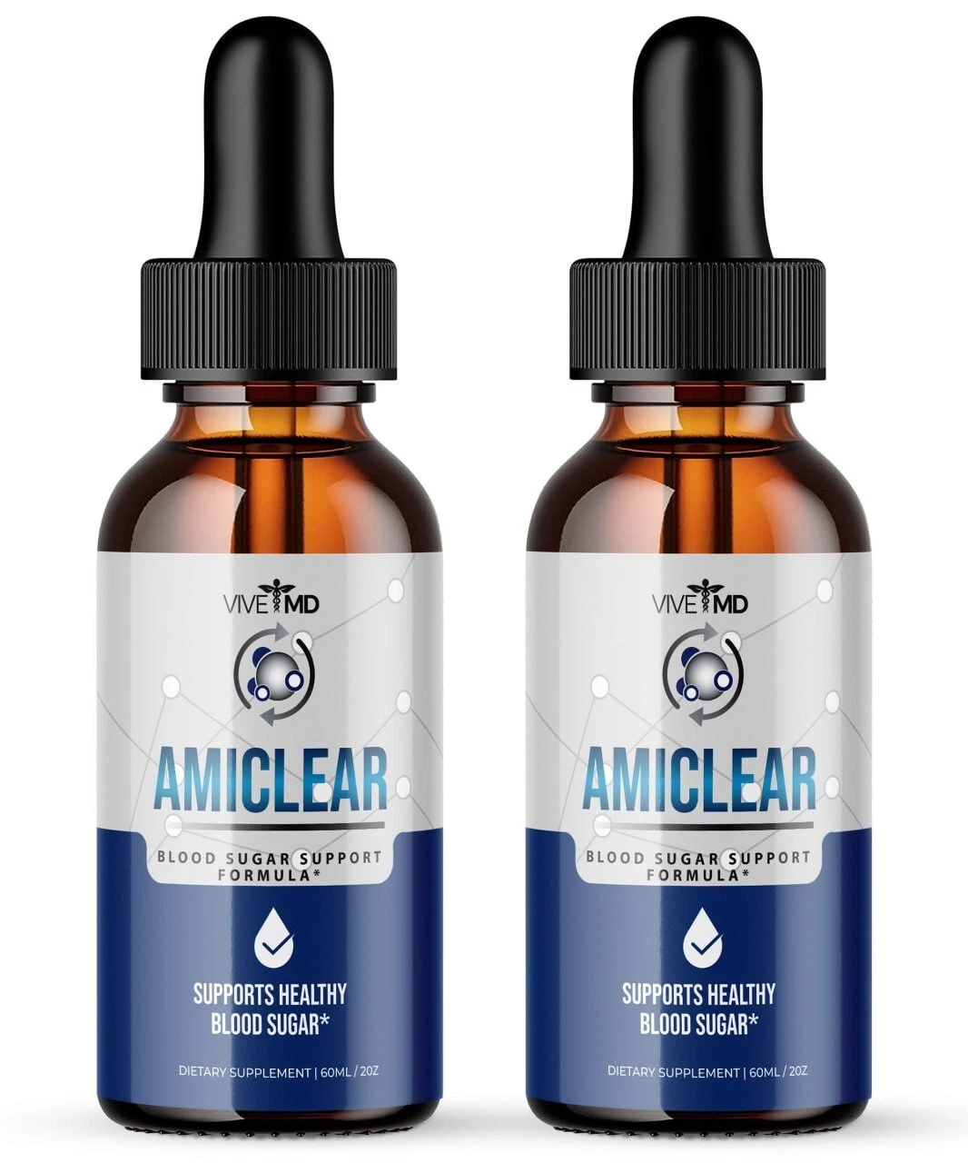 Amiclear Blood Support Dietary Supplement Drops Official Formula (2 Pack)