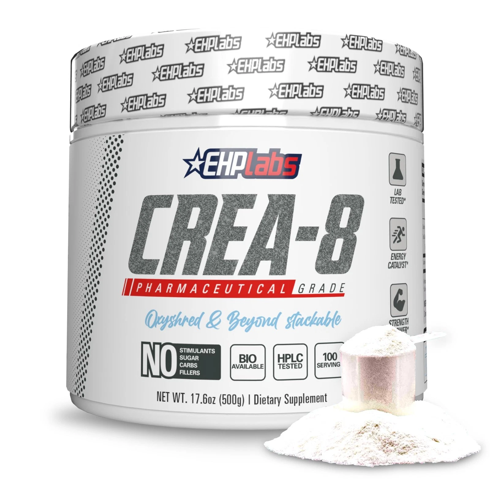 CREA-8 Creatine Monohydrate Powder - Unflavored Creatine Powder for Muscle Gr...