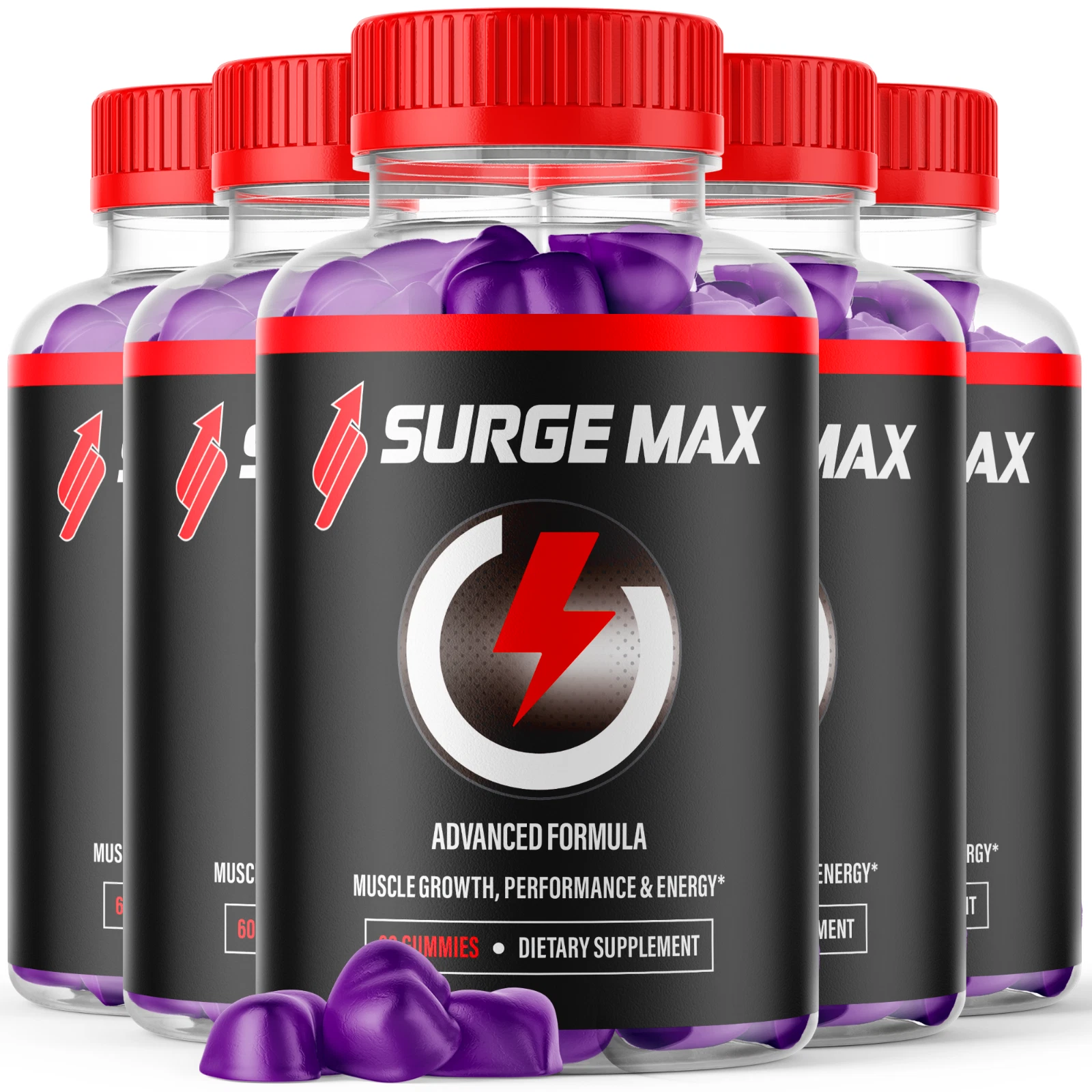 Surge Max Male Gumys Advanced Performance Formula Vitamin Supplement 300 Gummies