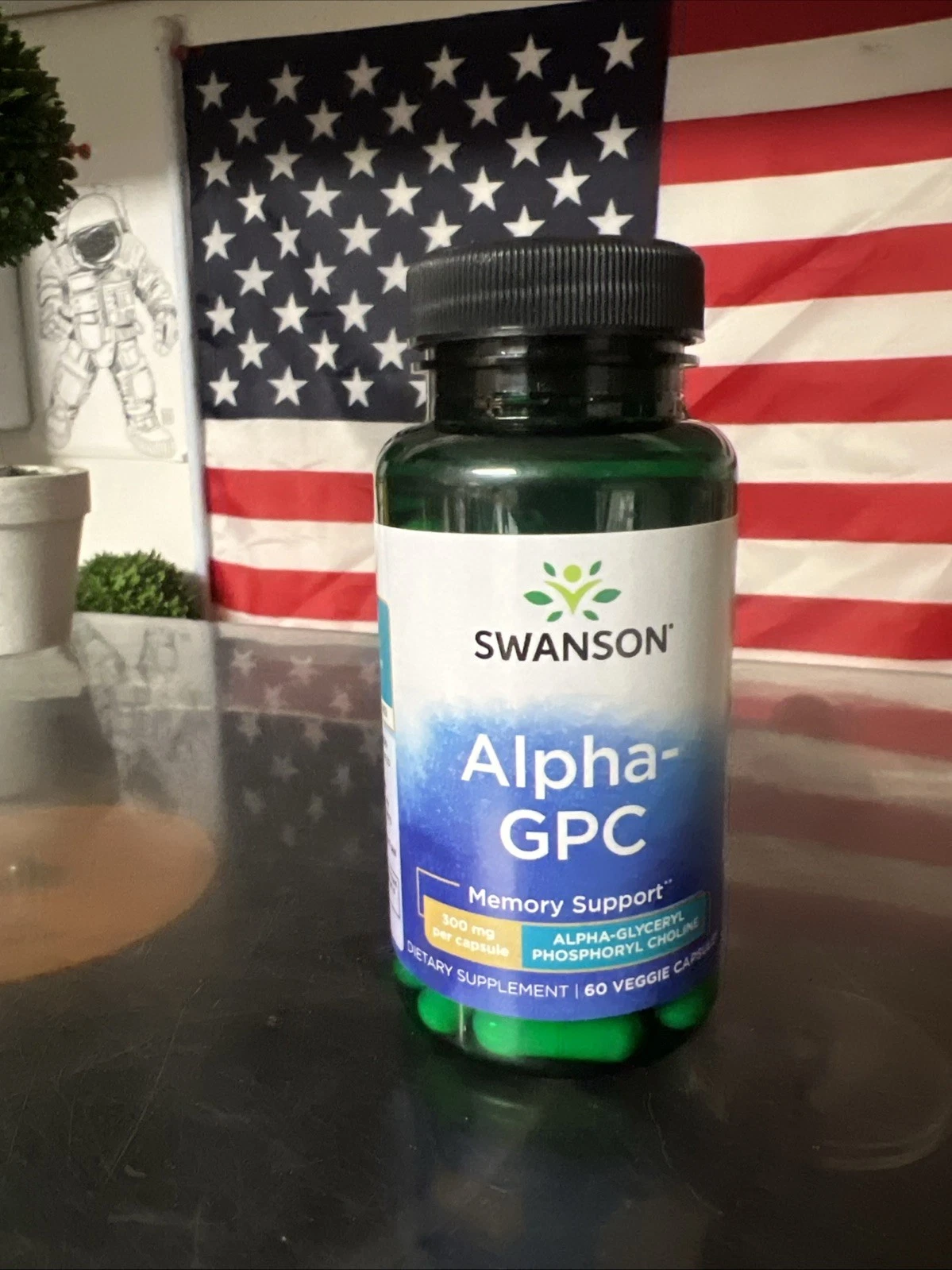 Swanson Alpha-Gpc Alpha-Glyceryl Phosphoryl Choline 300 mg 60 Veggie Caps 7/26