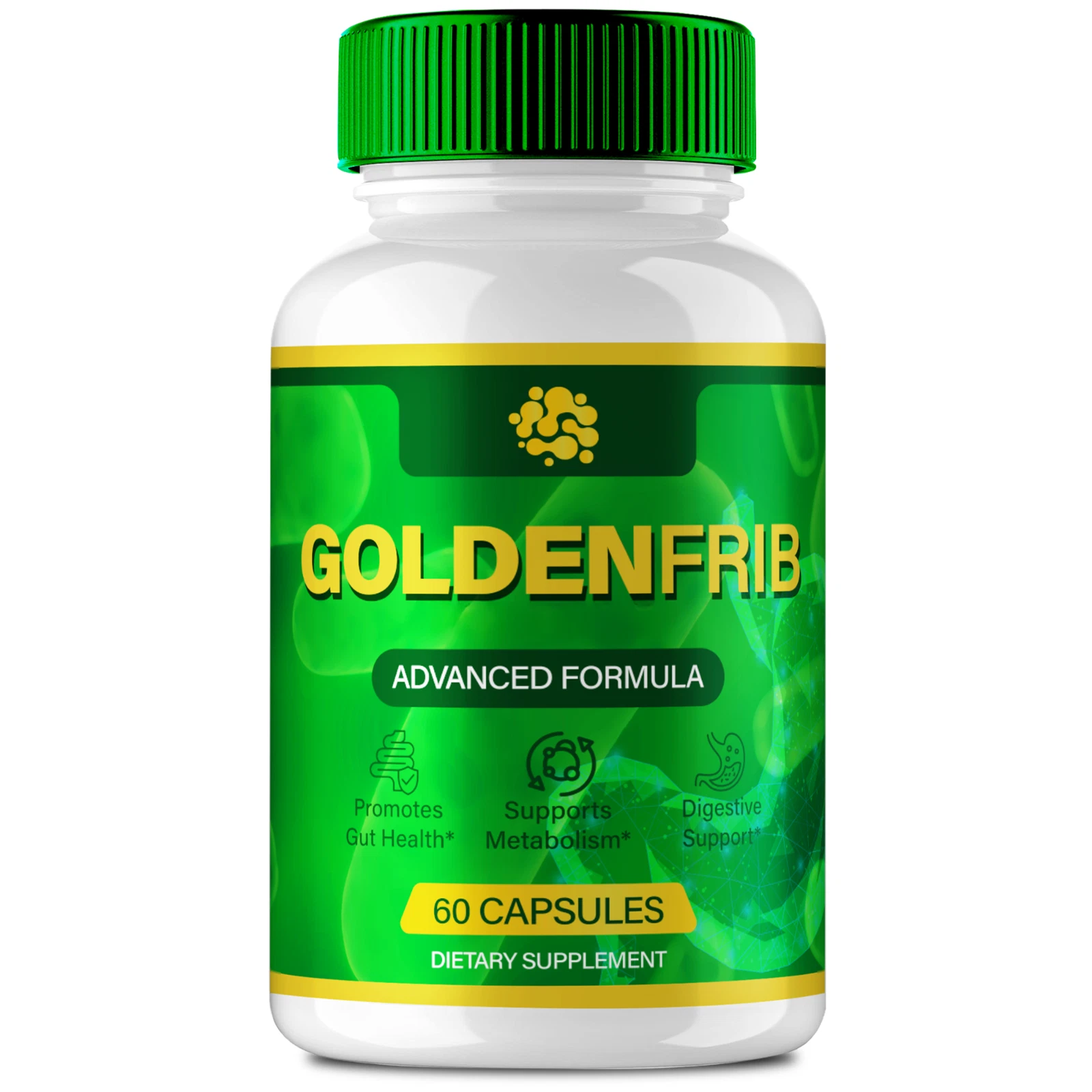 GoldenFrib Digestive and Gut Health Support Supplement Capsules 60ct