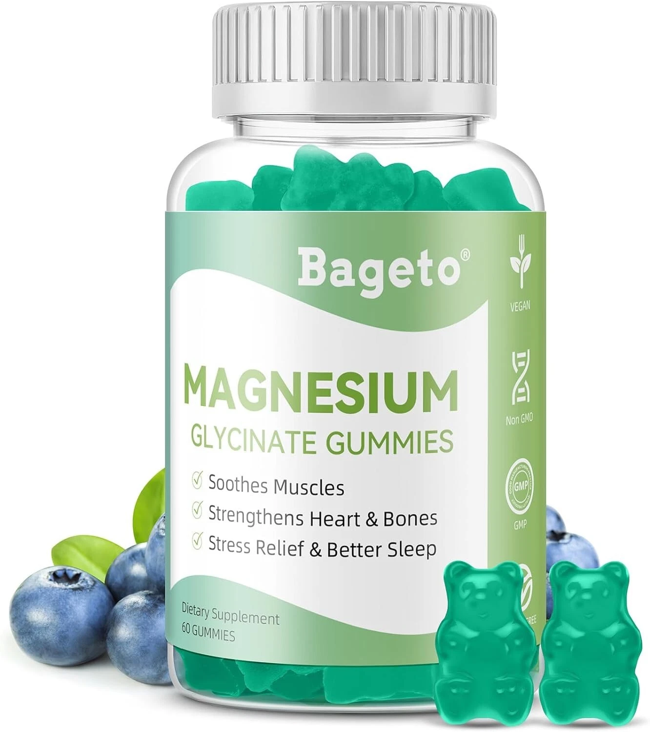 Magnesium Gummies for Adults, Magnesium Glycinate Gummies for Kids 01/24