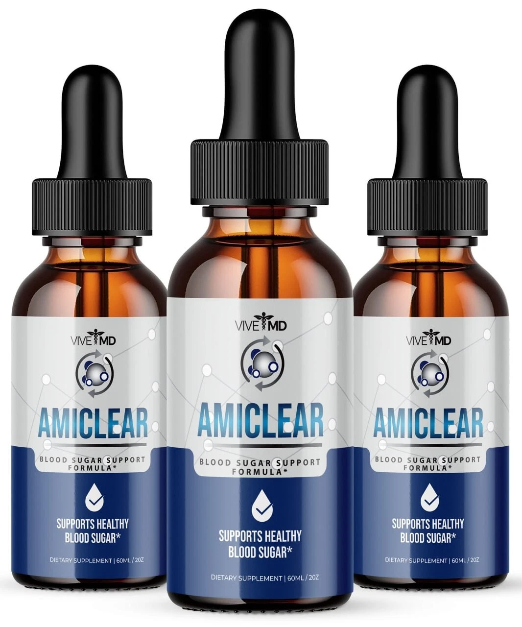 Amiclear Blood Support Dietary Supplement Drops Official Formula (3 Pack)