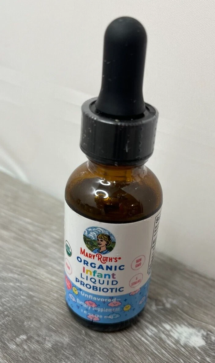 Mary Ruth's Organic Infant Liquid Probiotic 1 oz (30mL) Unflavored BB 11/25