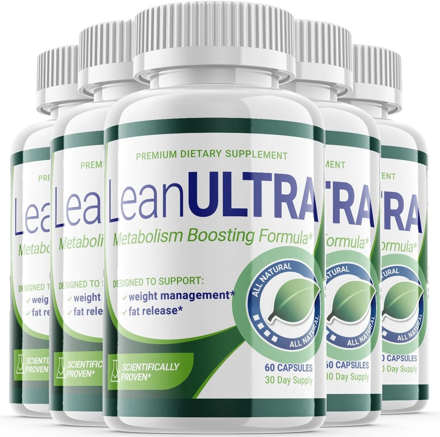 (5 Pack) LeanUltra Keto Capsules - Support Weight Loss & Fat Burn - 300 Pills