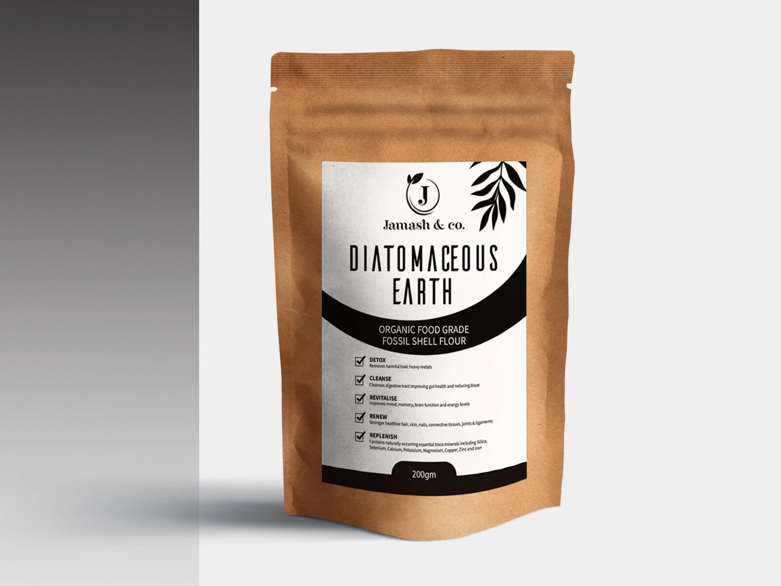 Diatomaceous Earth Organic ULTRA FINE Food Grade Fossil Shell Powder - 200gm