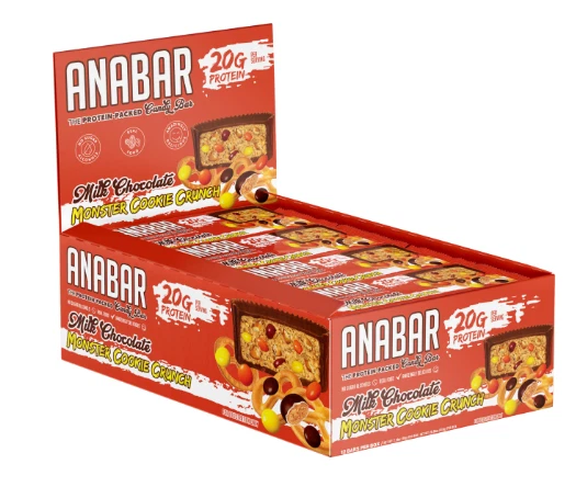 Anabar Protein Bar, Whole Food Performance, Milk Chocolate Monster Cookie Crunch
