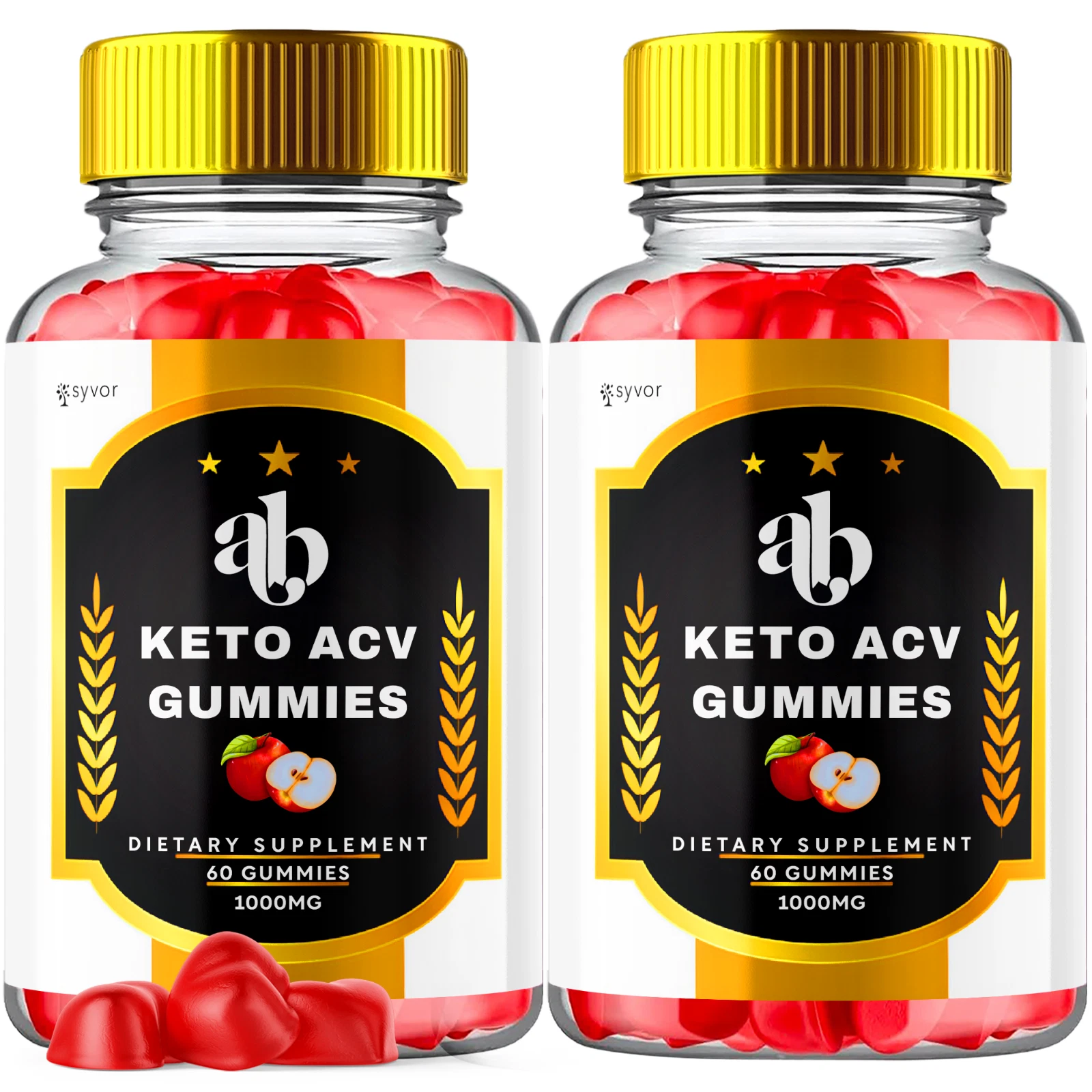 AB Keto Apple Cider Vinegar Gummies Max ACV Strength Keto Supplement 120 Gummies