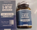 Triquetra L-Methylfolate 5-MTHF Plus Methyl B12 7.5MG 60 Ct, Exp 10/26