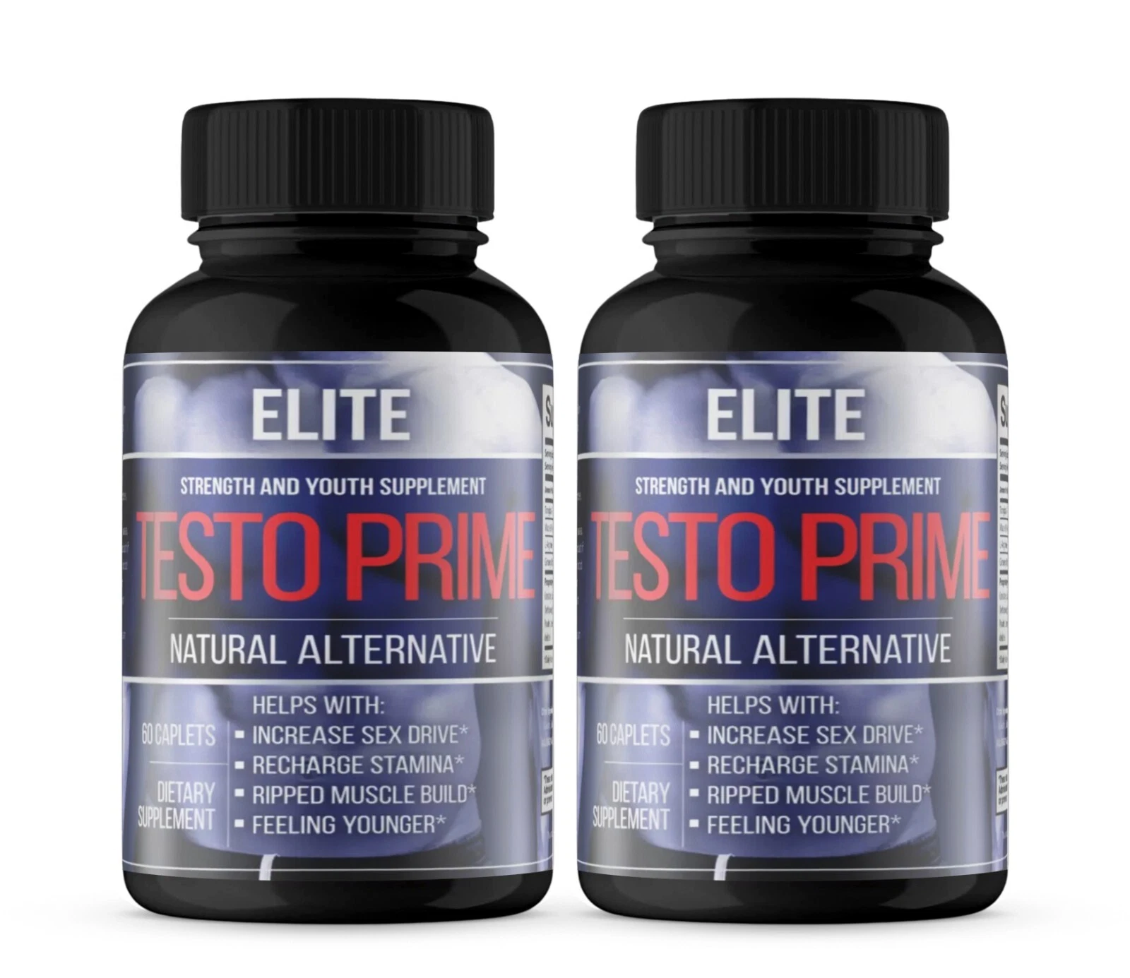 Elite Testo Prime Ripped Muscle Builder Supplement for Men (120 Capsules) 2-Pack
