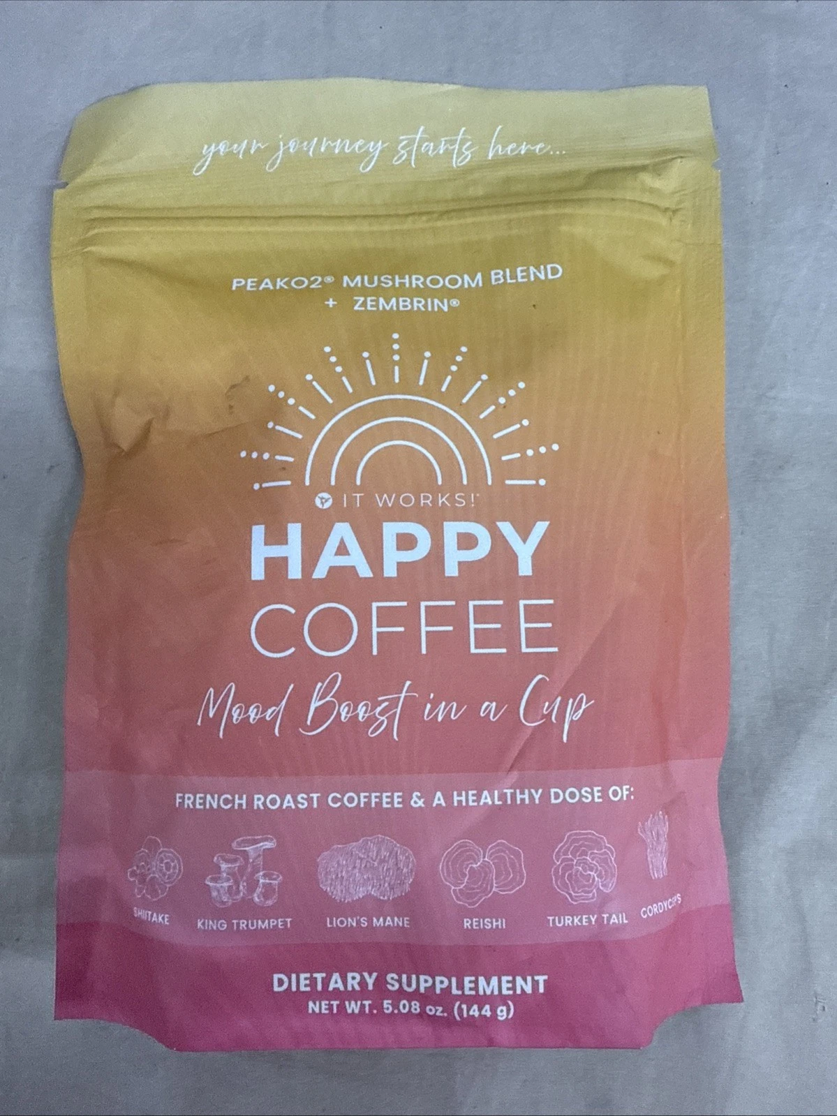It Works! Skinny Brew Fat-burning Happy Coffee 5.08 Oz Exp 11/26