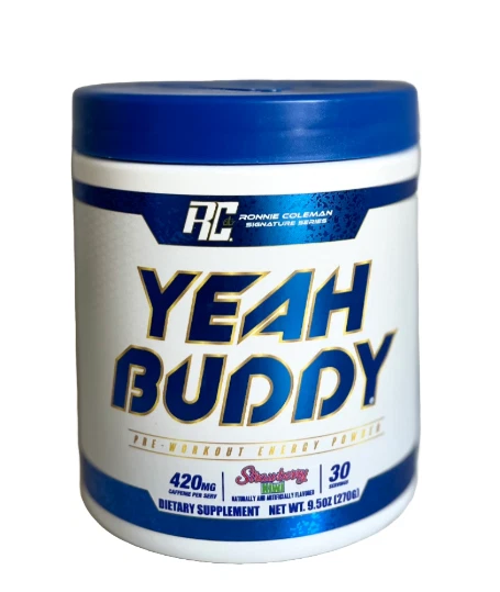 Ronnie Coleman, Yeah Buddy, polvo preentrenamiento, kiwi fresa, 270 g (09/2027)