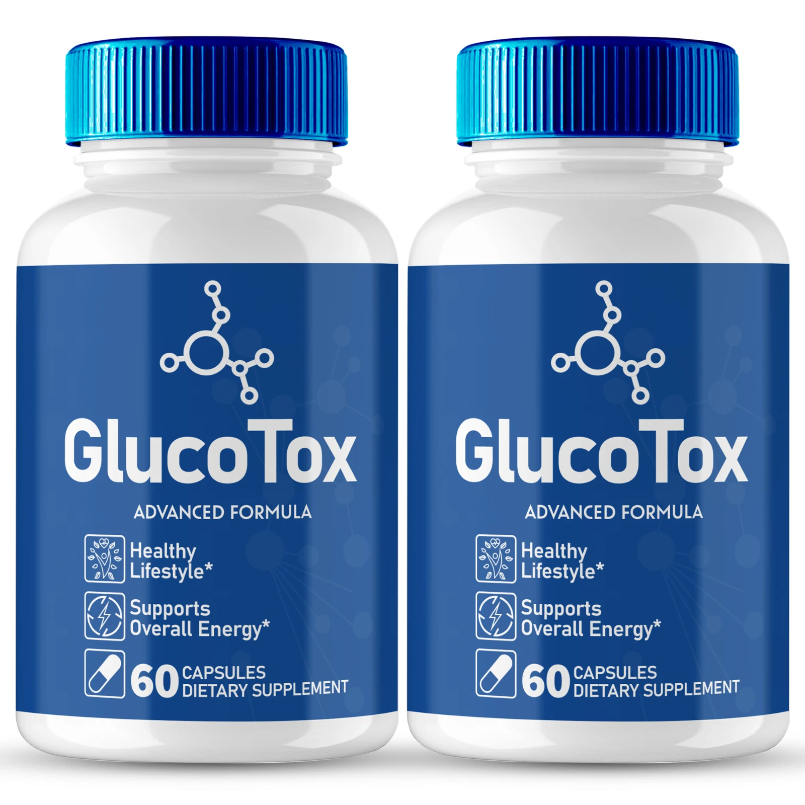 (2 Pack) GlucoTox Heart Health Pills, Gluco Tox for Blood Sugar Support