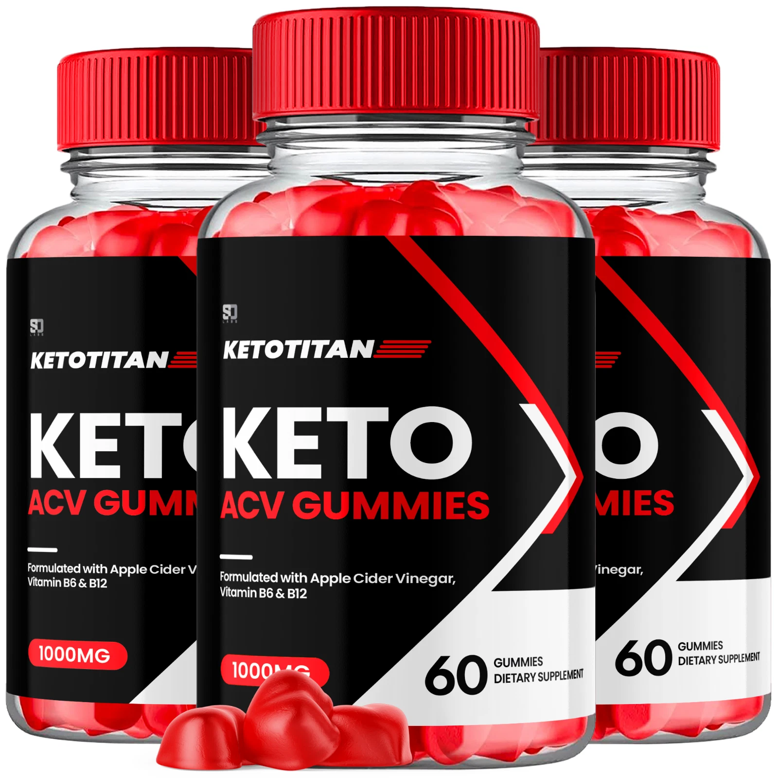 Keto Titan Keto ACV Gummies Promotes Weight Management (3 Pack)