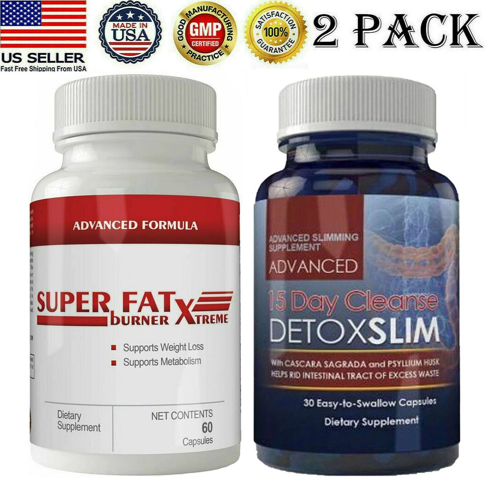 Xtreme Super Fat Burner Weight Loss Capsules 15 Day Detox Cleanse Supplements