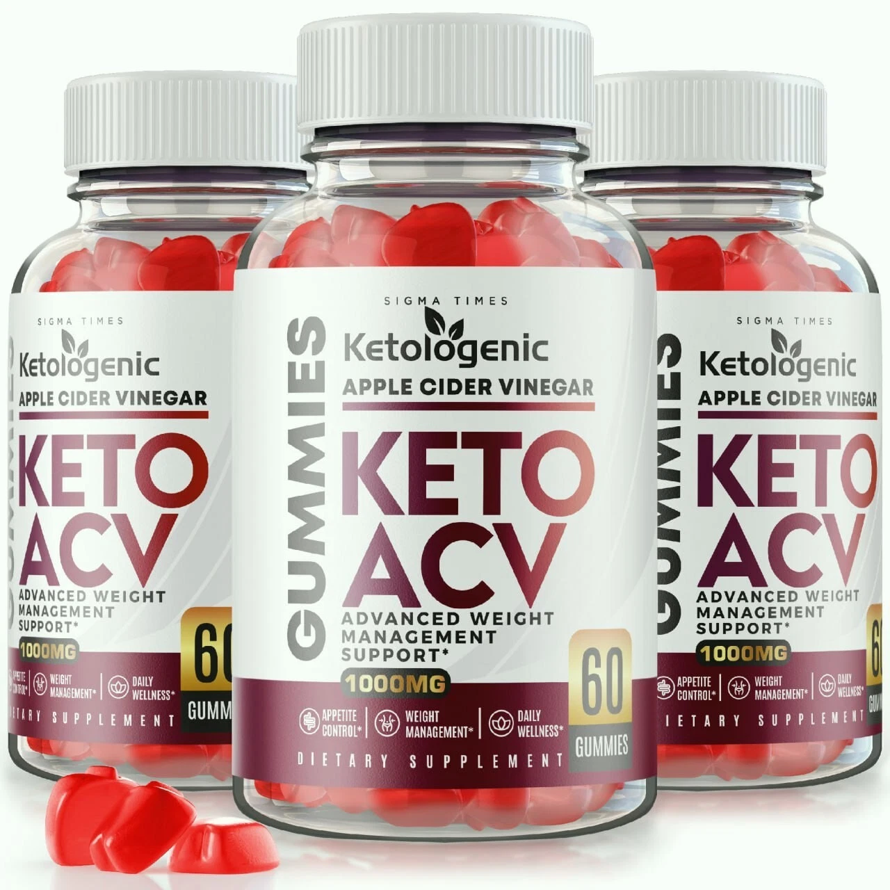 (3 Pack) Ketologenic Keto ACV Gummies for Advanced Weight Management Support