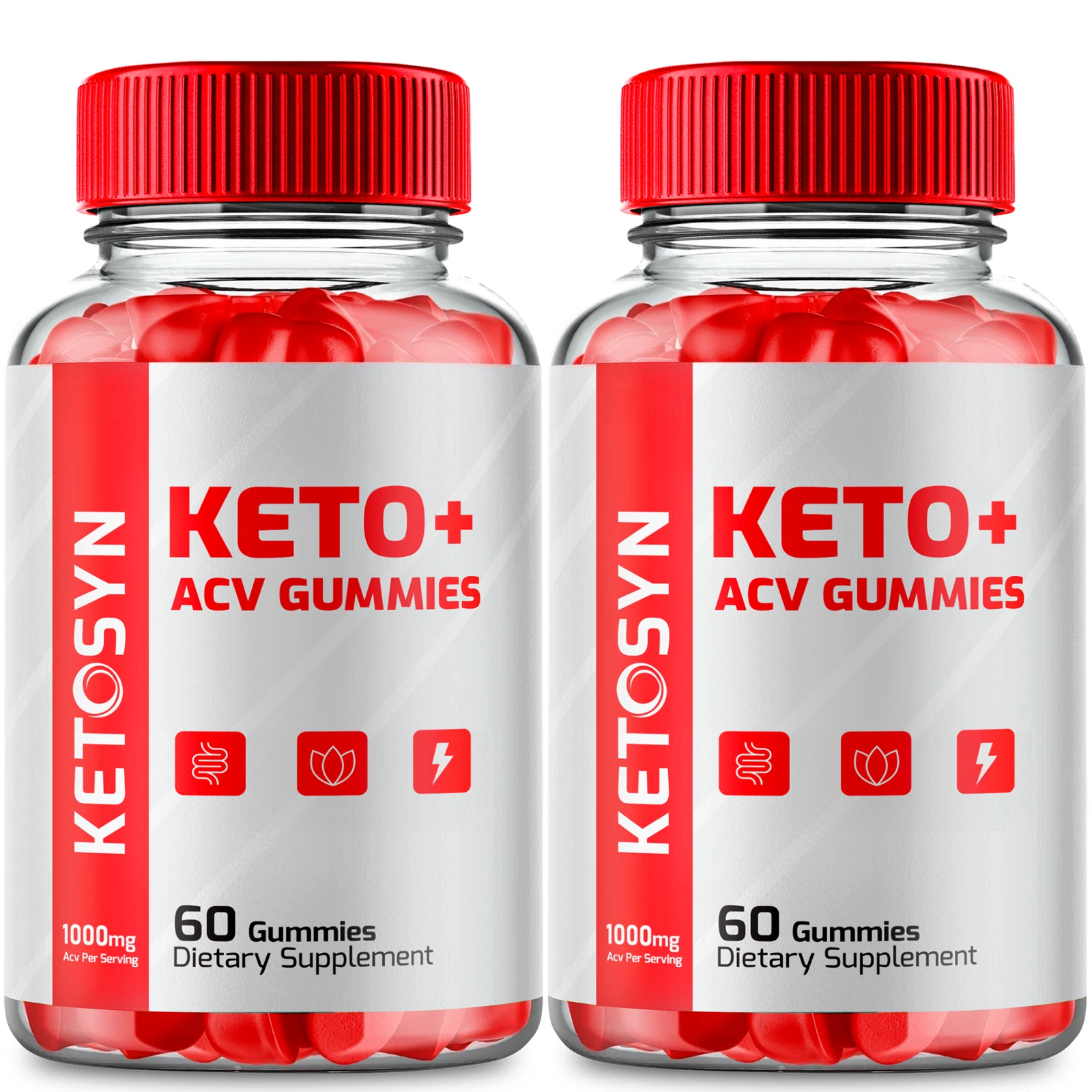 (2 Pack) Ketosyn Keto ACV Gummies, Ketosyn ACV Gummies Weight Loss (120 Gummies)
