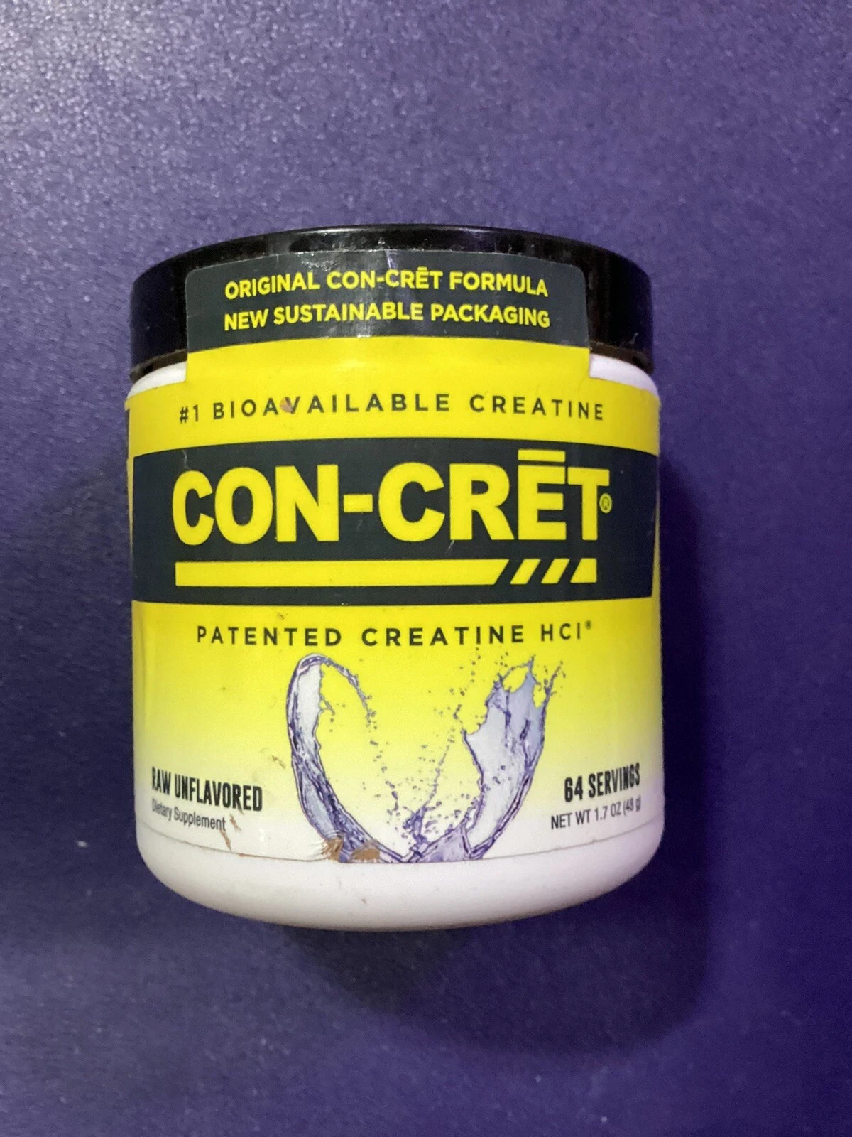 Patented Creatine HCl, Raw Unflavored, 1.7 oz (48 g)