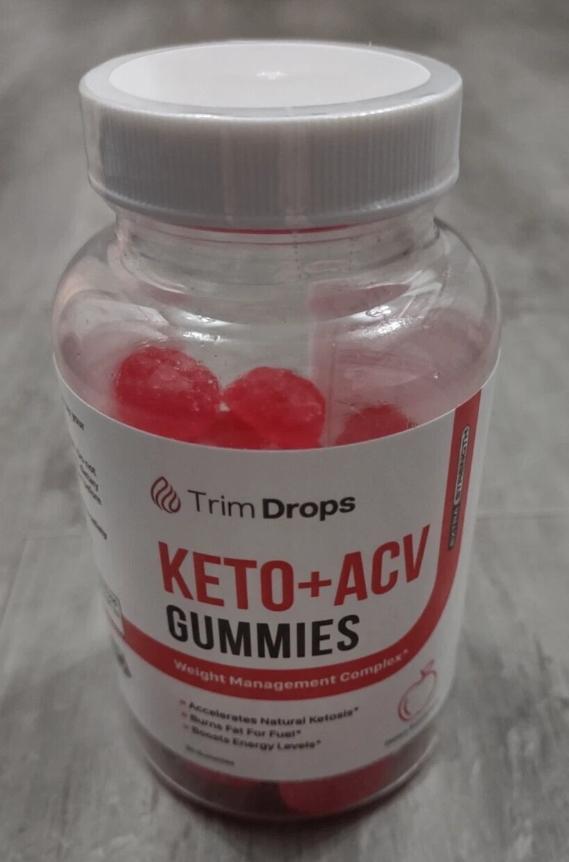1-Trim Drops Keto ACV Gummies Weight Loss, Fat Burner, Appetite Suppressant - 30