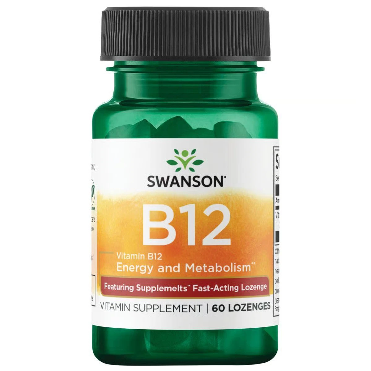 Swanson Vitamin B-12 Supplemelts 5,000 Mcg 60 Lozenges