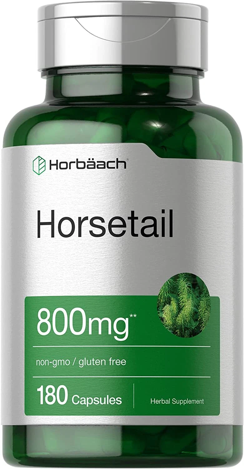 Horsetail Capsules 800mg | 180 Count | Non-GMO, Gluten Free Herb | by Horbaach