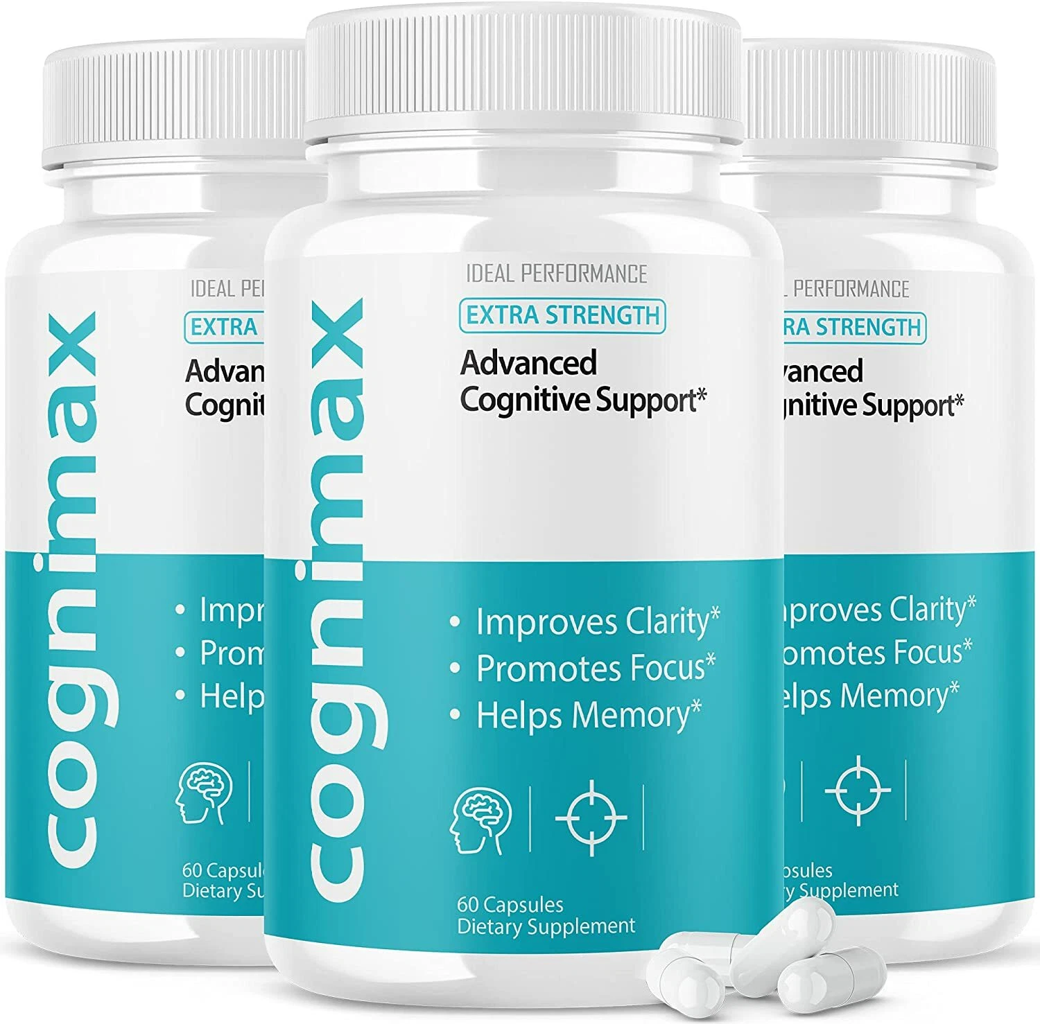 Cognimax Nootropic Brain Pills Supplement for Cognitive Support 180 Cap (3 Pack)