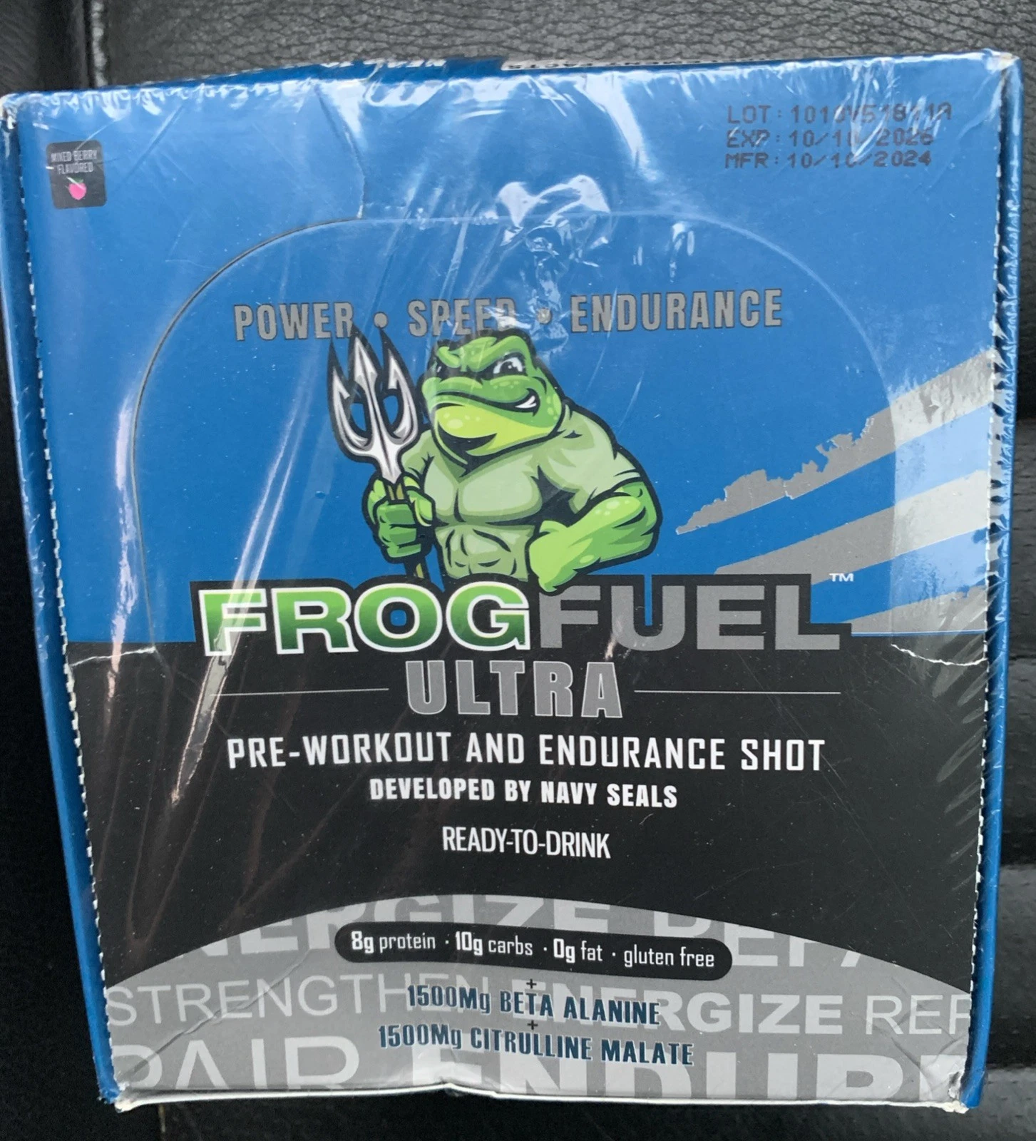 Frog Fuel Ultra Pre Workout Shot & Energy Gel with 1500mg Beta Alanine