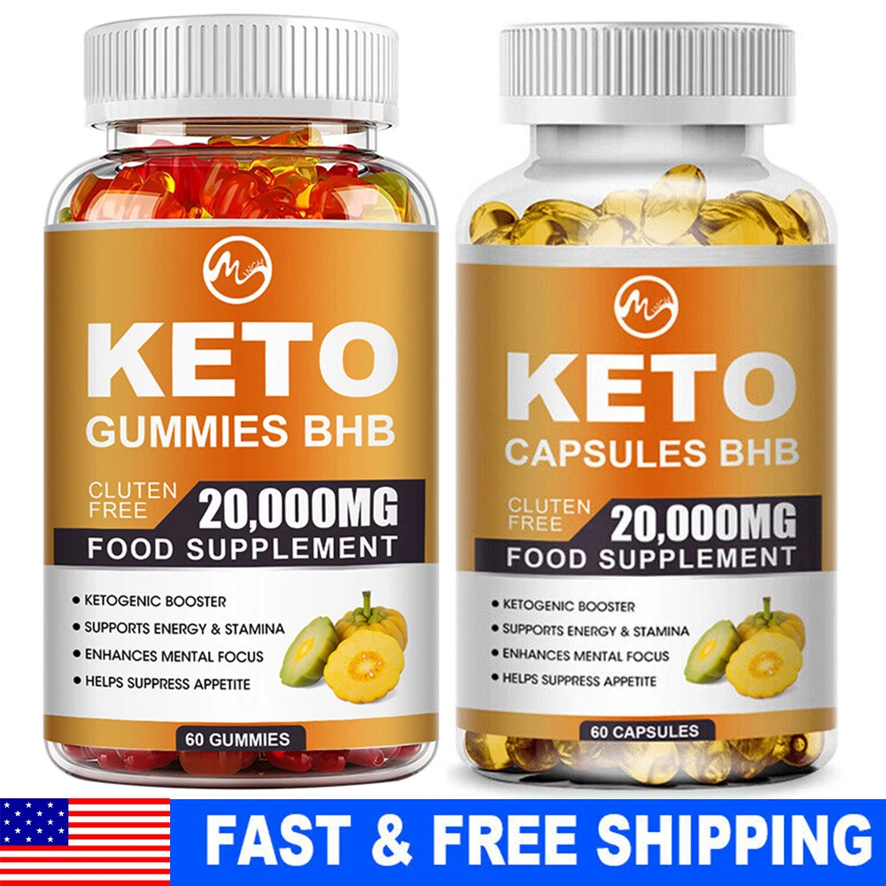 Keto BHB Gummies Capsules Weight Loss Fat Burner Diet Pills Dietary Supplement