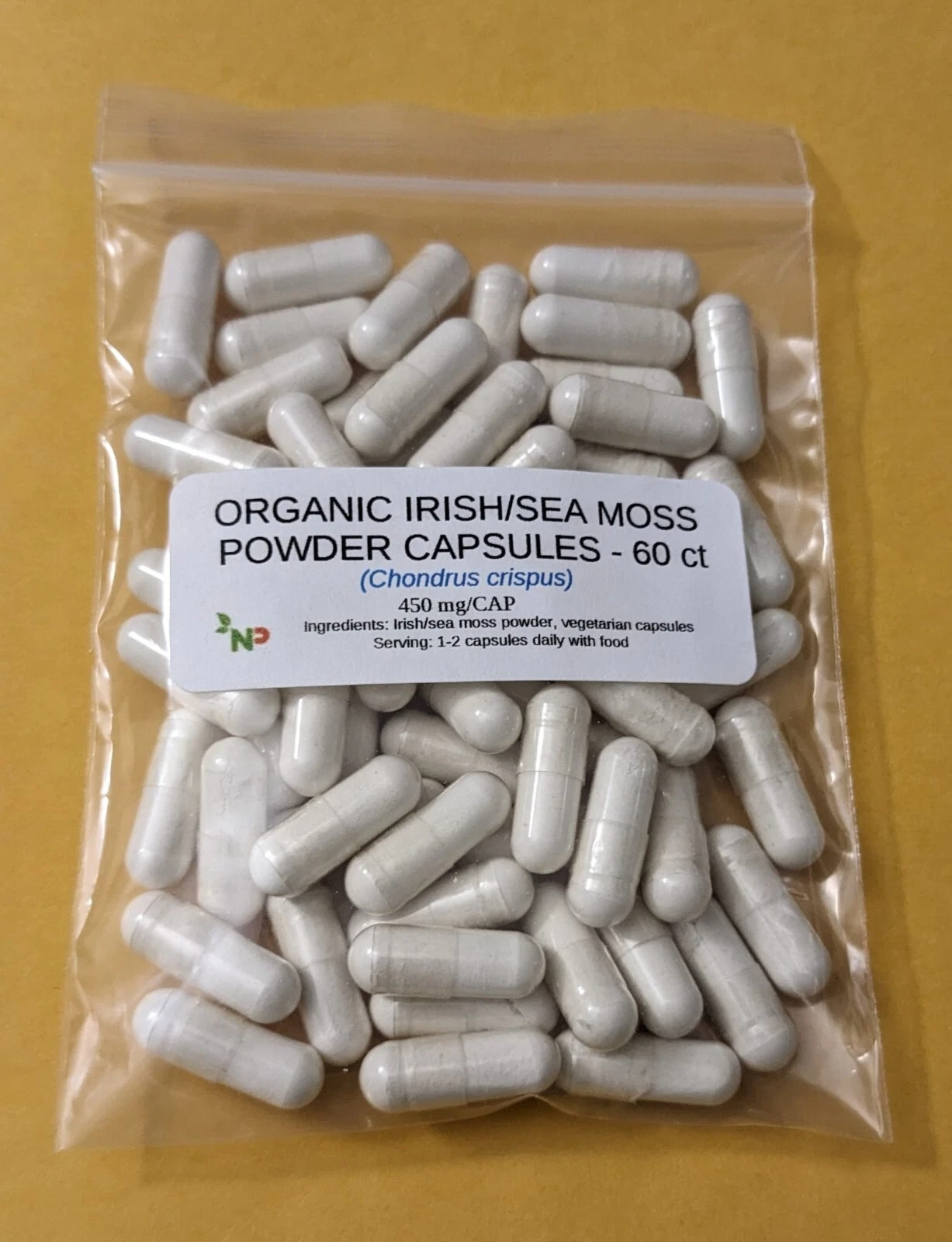 Organic Irish Moss/Sea Moss Vegan Capsules - Dr. Sebi Recommended