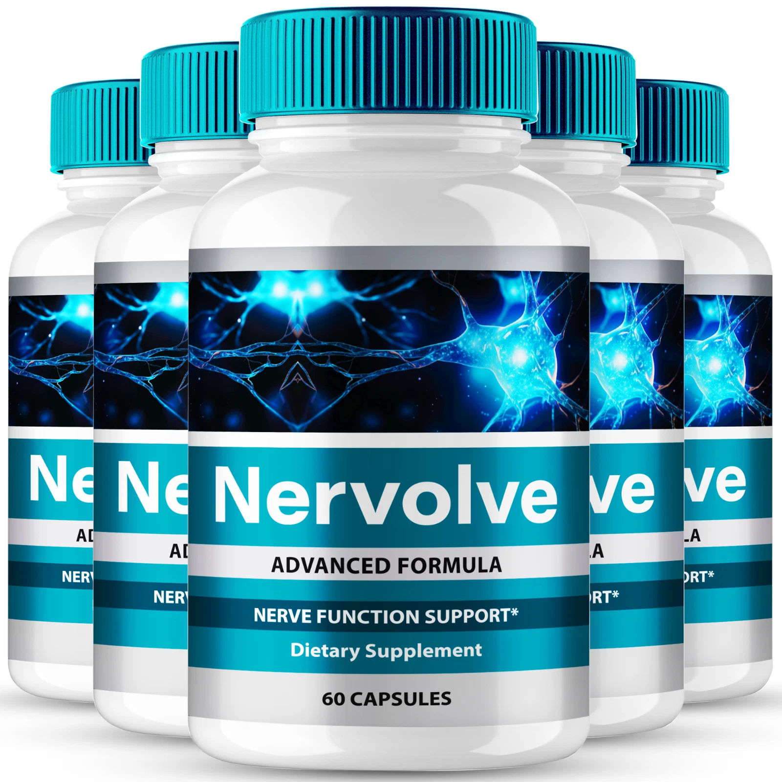 (5 Pack) Nervolve Nerve Health Capsules, Advanced Nerve Function Support Formula