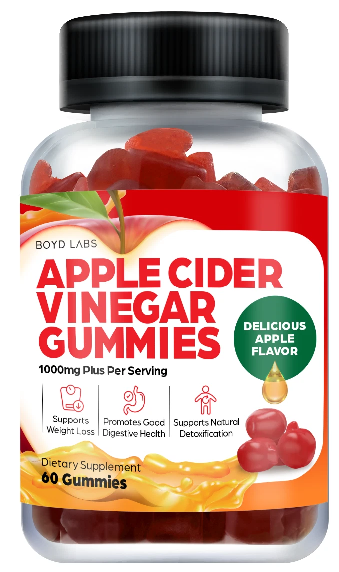 Boyd Labs Apple Cider Vinegar Gummies w/ B12 for Weight Loss - 1000mg - 60 Count