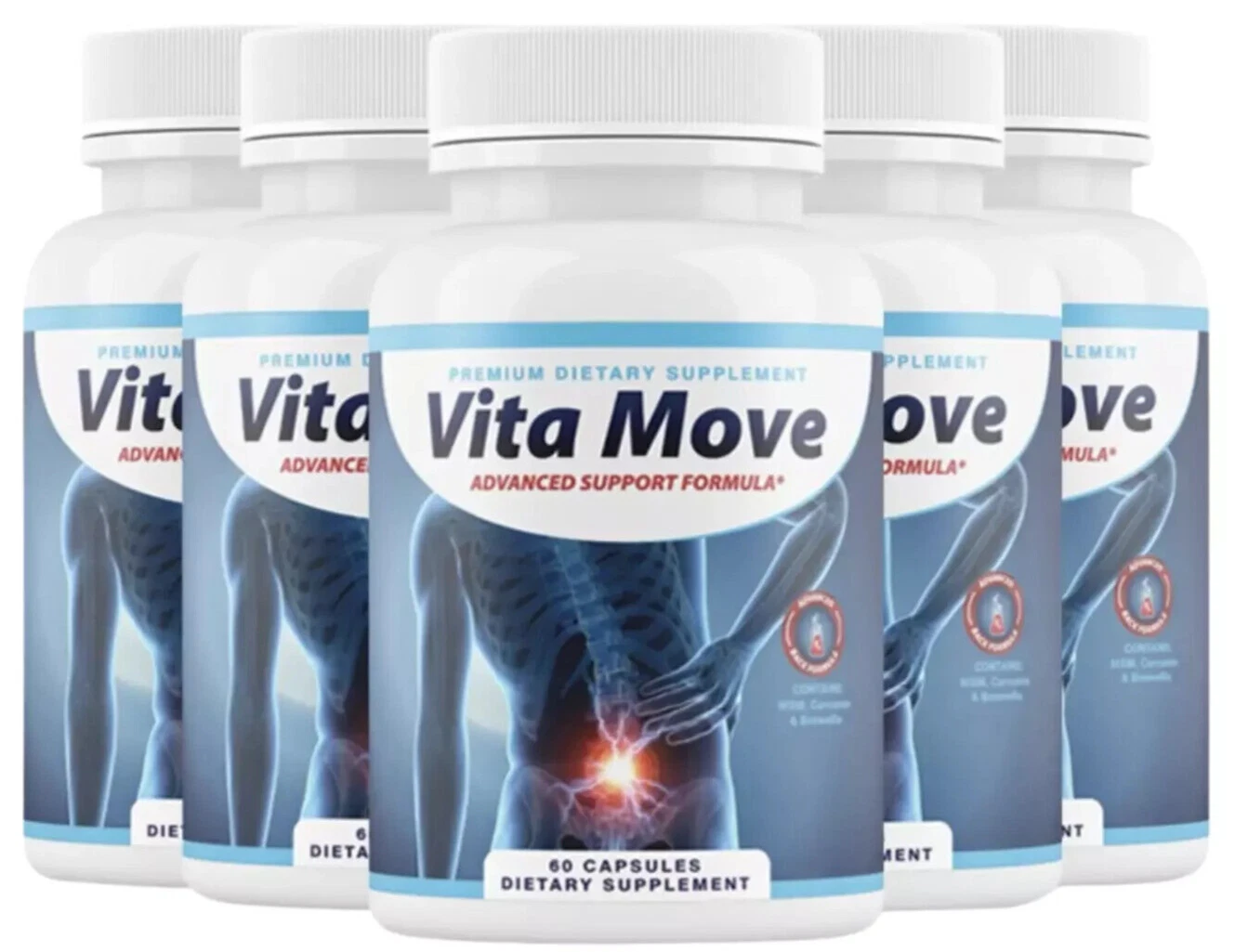 Vita Move Advanced Support Formula Adult Dietary Supplements 300 Capsules 5-Pack