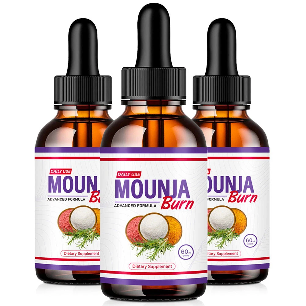3PCS Mounja Burn Dietary Supplement Drops, Weight Loss Drops Fat Burning Liquid