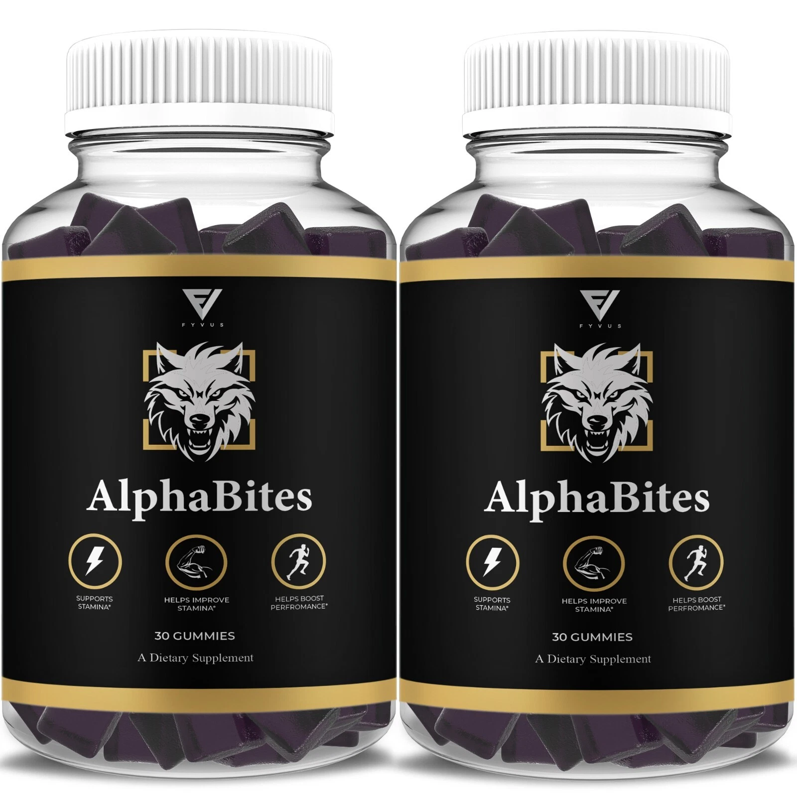(2 Pack) Alpha Bites Gummies AlphaBites Max Performance Gummy (2 Month Supply)