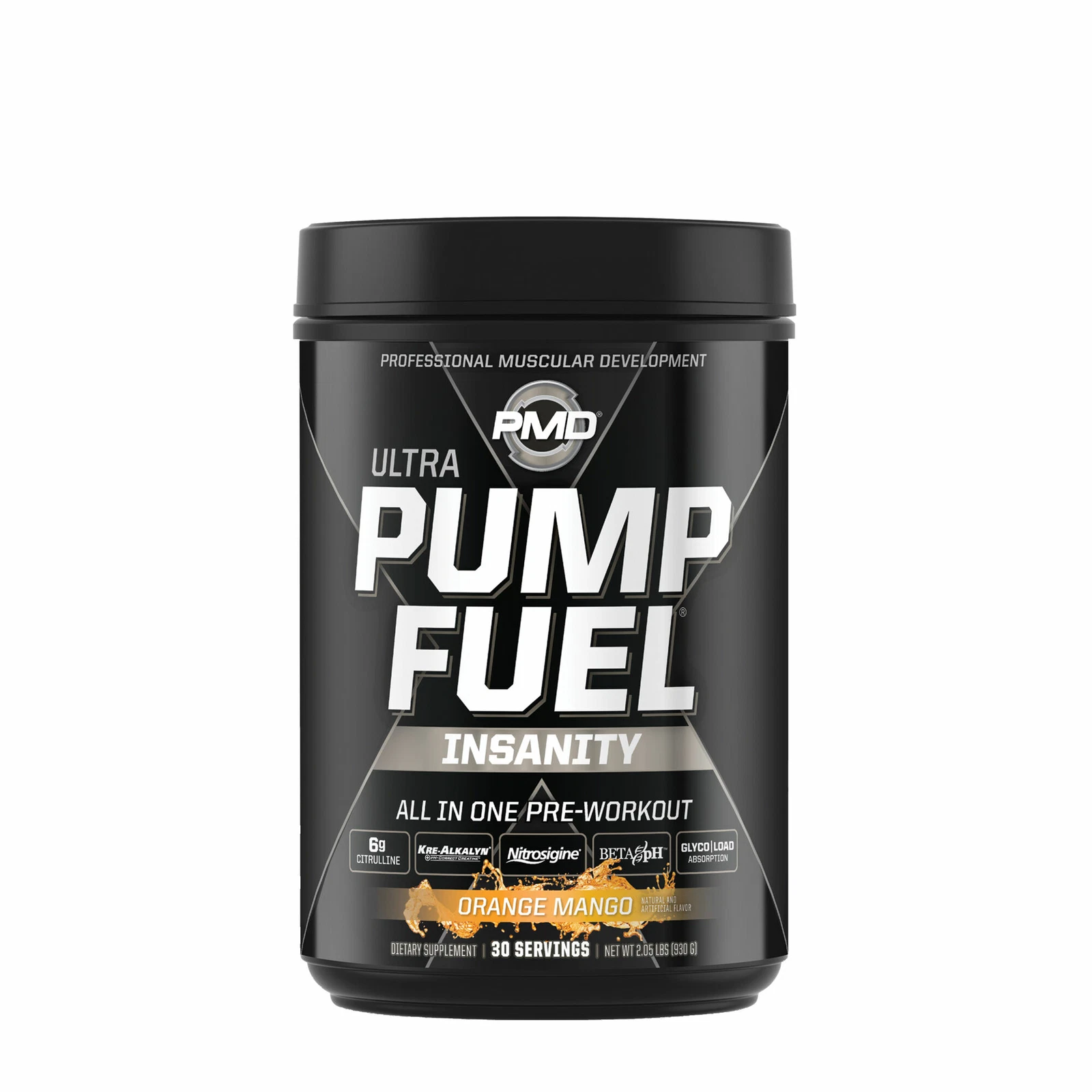 PMD ULTRA PUMP FUEL INSANITY PRE WORKOUT -TROPICAL ORANGE MANGO -EXP 01/2026